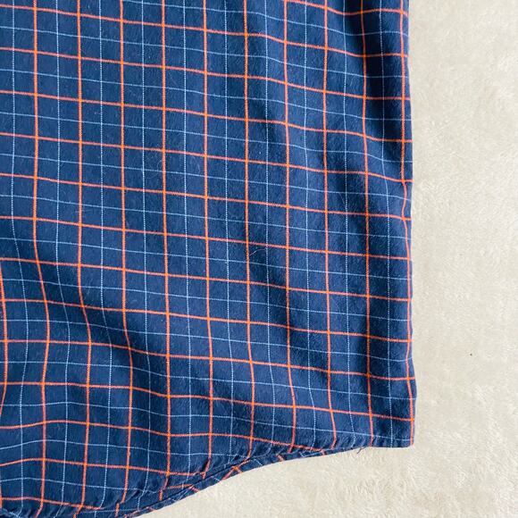 J Crew Shirt Mens Large Blue Red Plaid Long Sleeve Collared Button Up Pocket - Picture 6 of 9